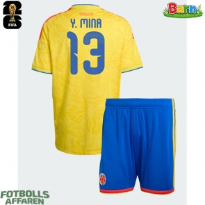 Colombia Yerry Mina #13 Hemmaställ Barn VM 2026 Kortärmad (+ Korta byxor)